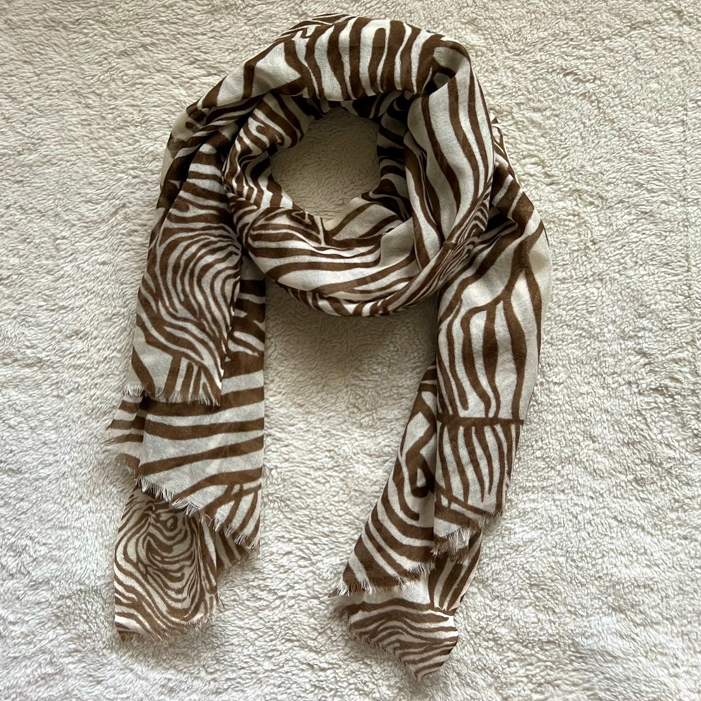 Brown Animal Print Scarf!